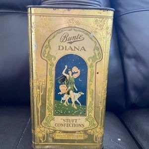 Diana Bunt Stuft Confections Mint truffles five lb vintage antique container